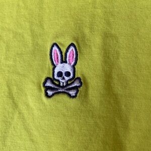Psycho Bunny Classic Pima Cotton Crew Neck T Shirt S/S Lime Glow Size LARGE
